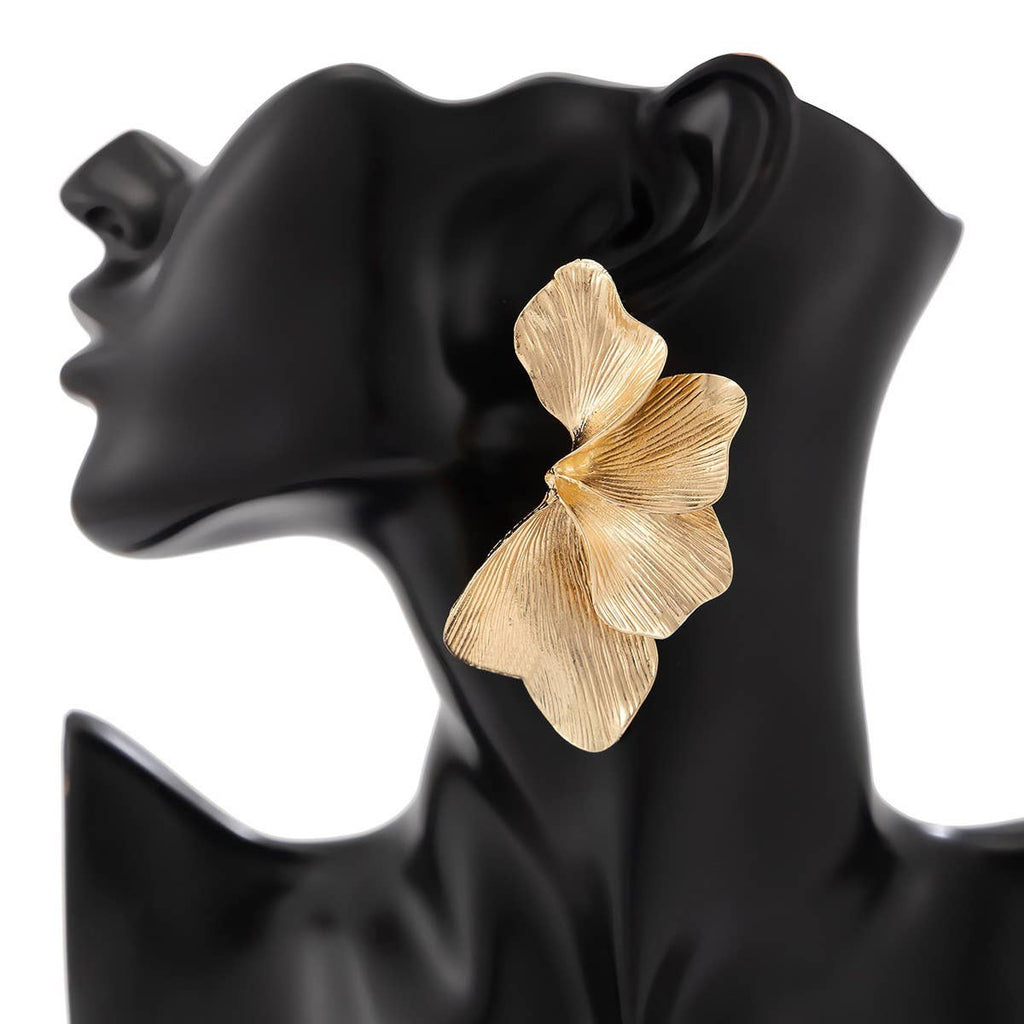 COOL STYLE ALLOY FLOWER EARRINGS