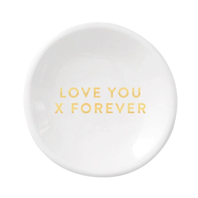 Ceramic Ring Dish & Earrings - Love Forever