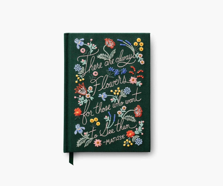 Embroidered Journal Flowers