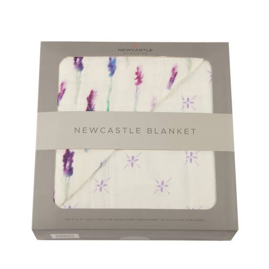 Lavender and Watercolor Star Newcastle Blanket