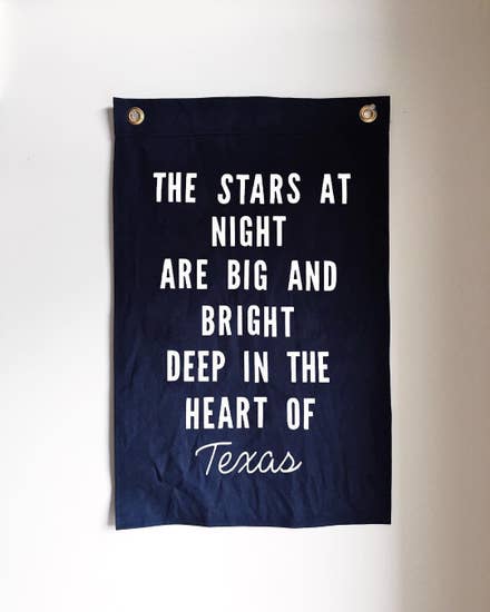 The Stars at Night Large Flag: Navy