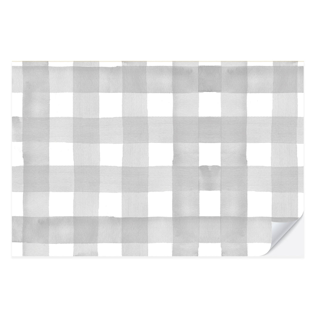 Gray Gingham Placemat Pad