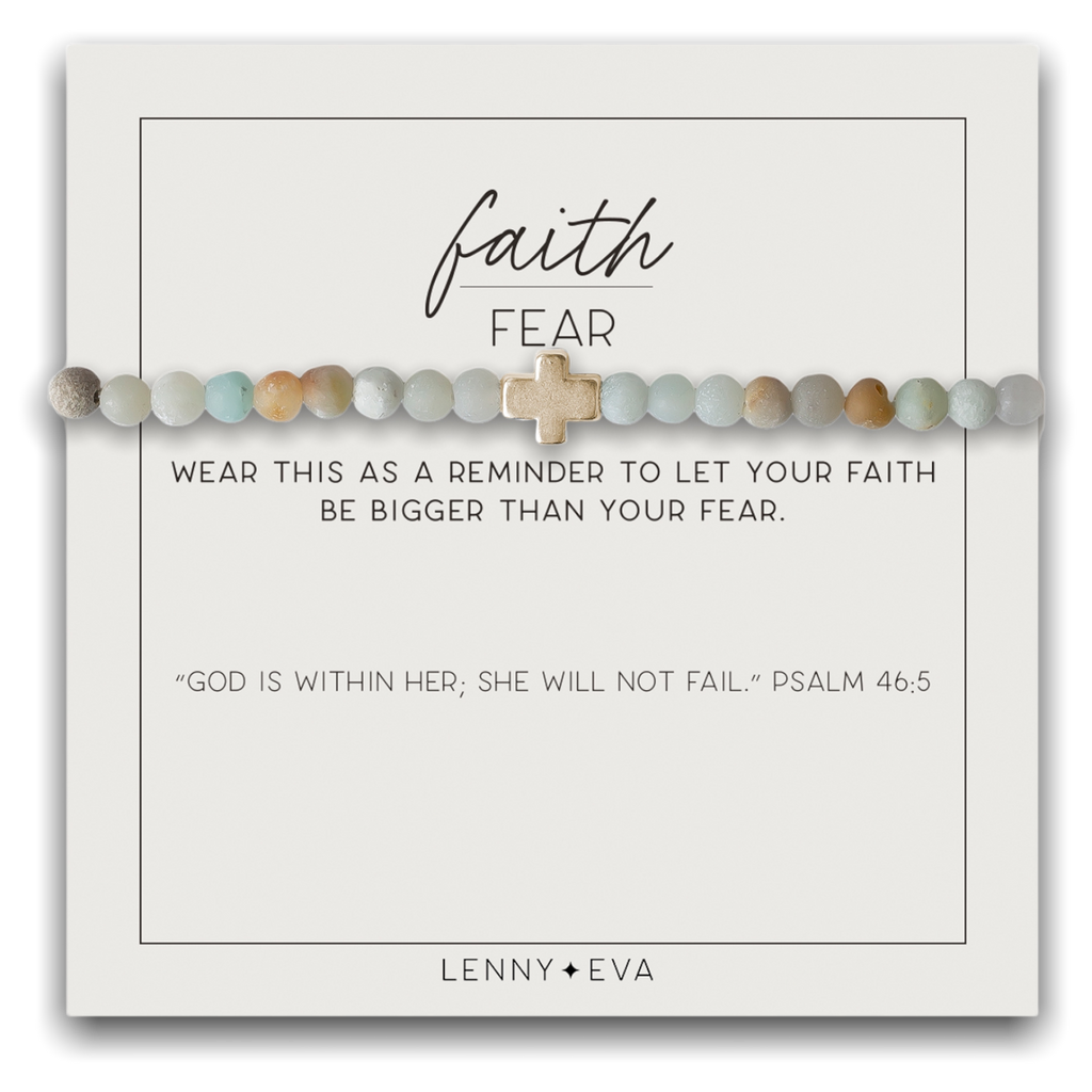 Faith Over Fear Bracelet-Amazonite