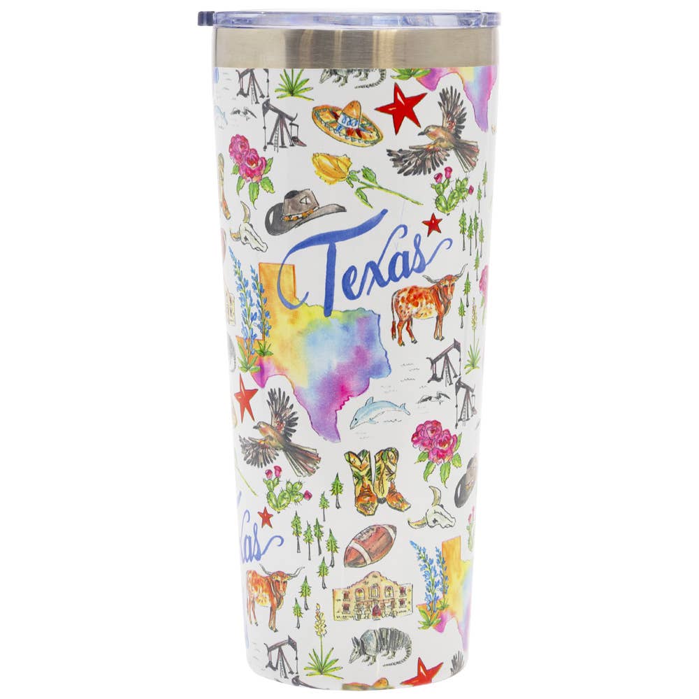 22 oz. Stainless Steel Tumbler TX Texas State Collection