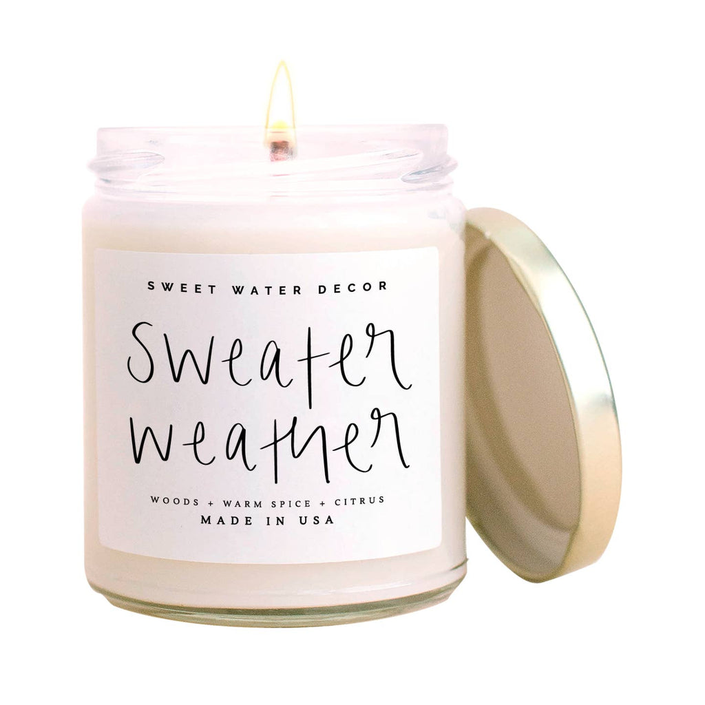 Sweater Weather Soy Candle - Clear Jar - 9 oz