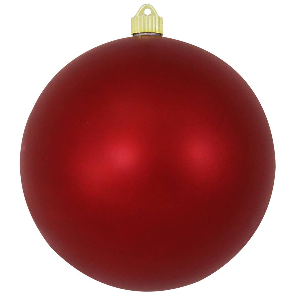 Red Alert 8" 200mm Round Shatterproof Ornament 6 Ct
