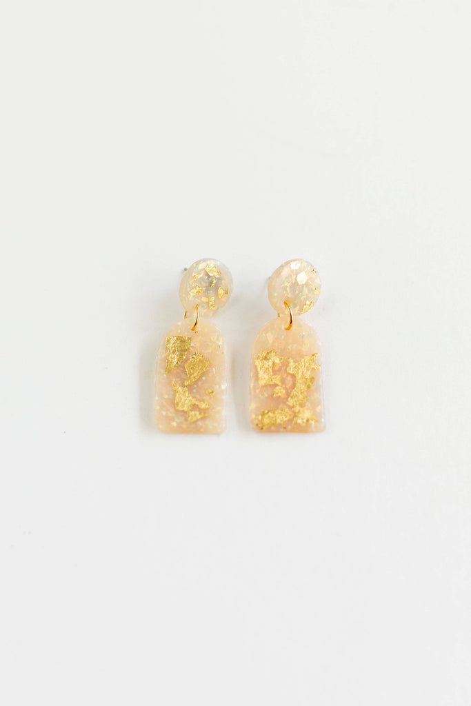 Opal Shimmer Clay Earrings