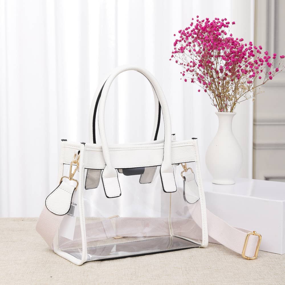 Game Day Shoulder Clear Bags: White