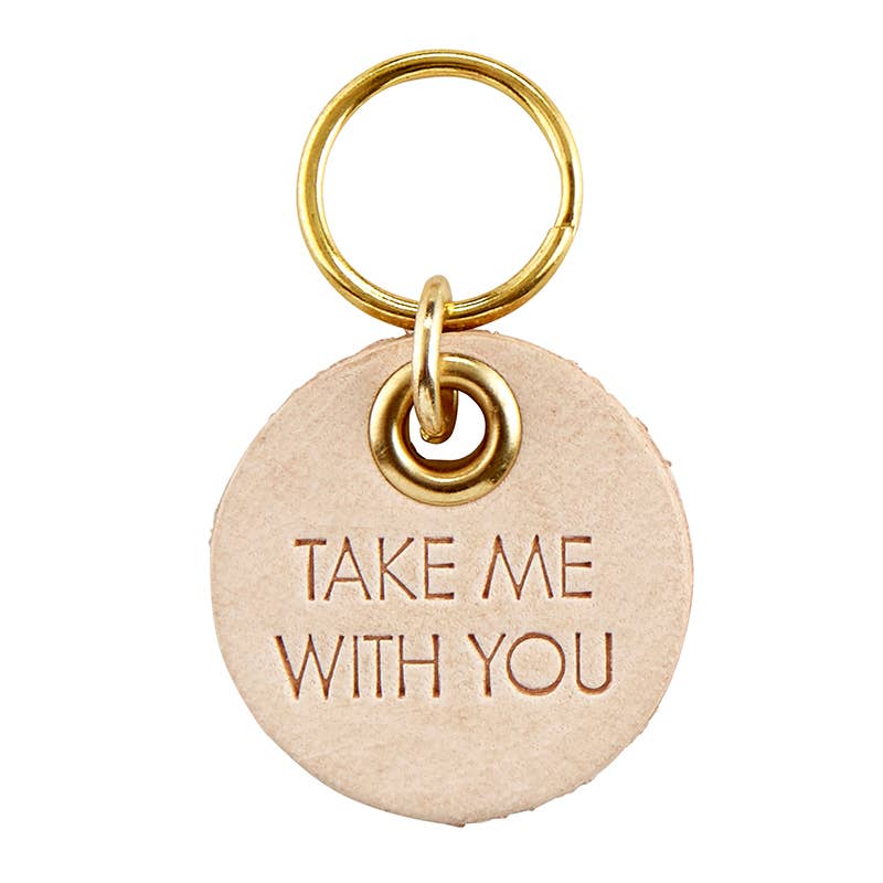 Leather Pet Tag - Take Me With You