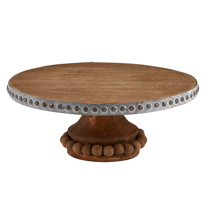 WOODEN CAKE STAND - LARGE