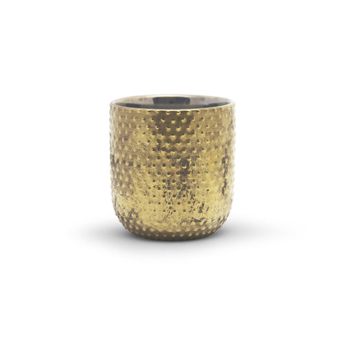 Antique Gold Ceramic Pot