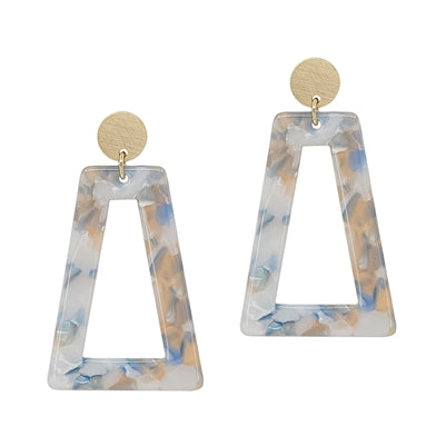 Multi Acrylic Trapezoid Earrings