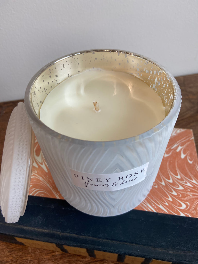 Designer Soy Candle - White - Vanilla Almond