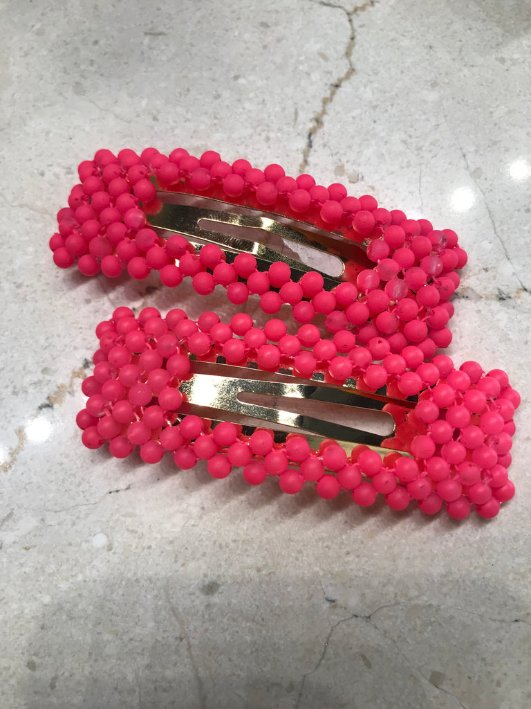 Hair accessory Hot Pink clip