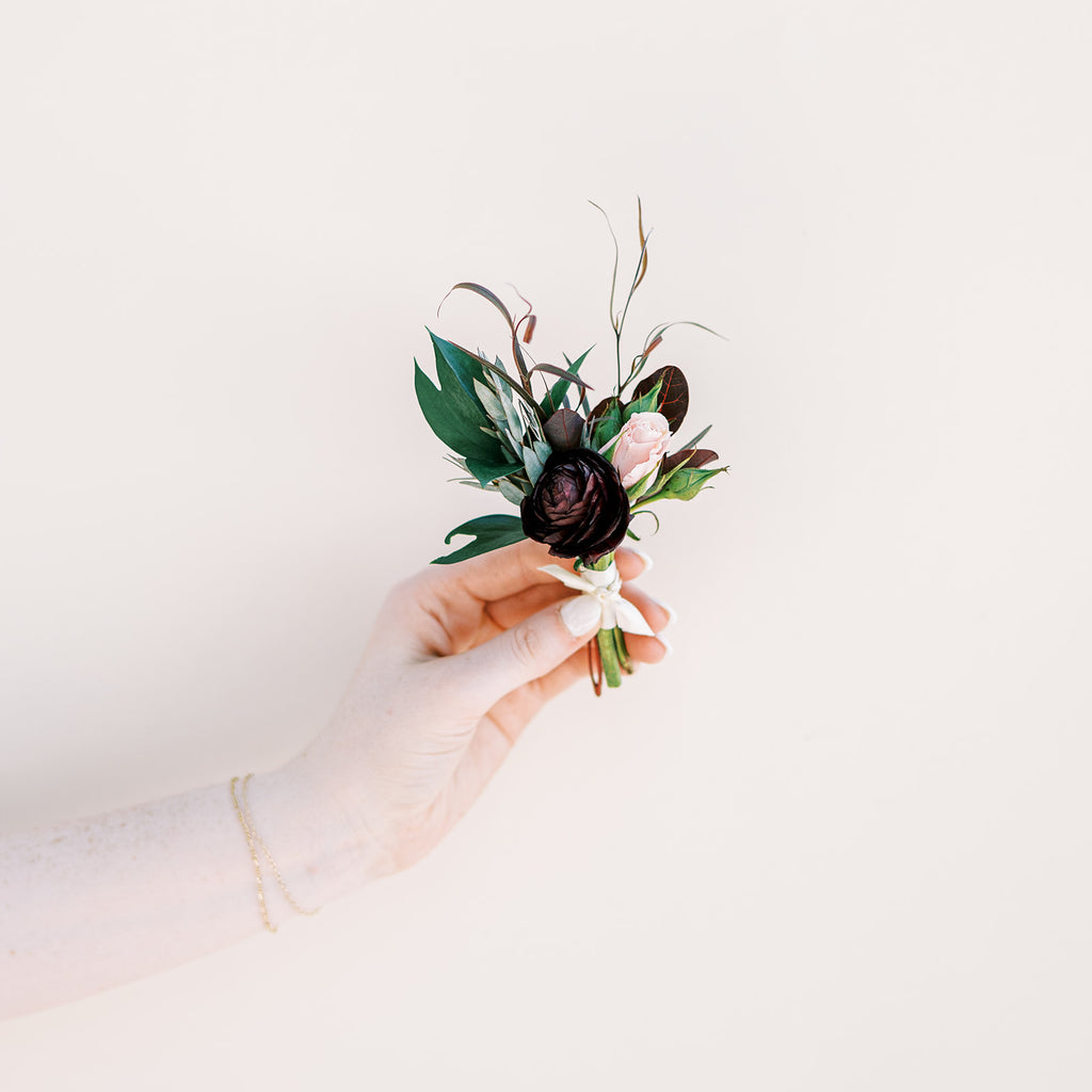 Burgundy Blossom - Boutonnière (Weddings Only)