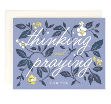 Thinking and Praying Greeting Card