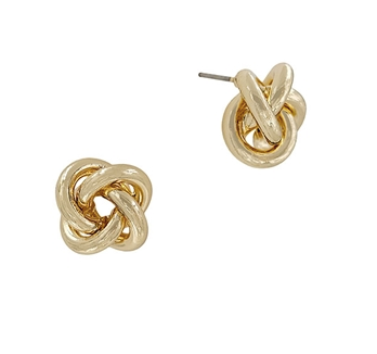 Gold Knotted Earrings