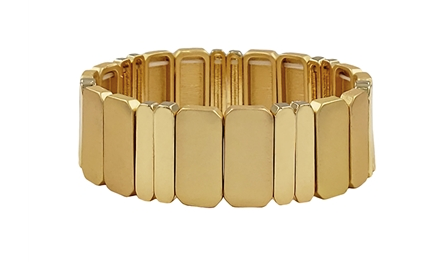 Satin Gold Bar Stretch Bracelet