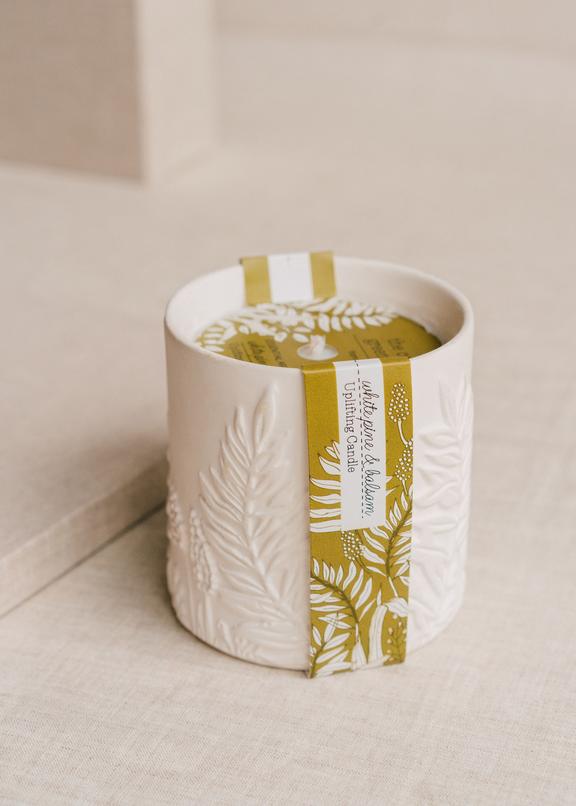 White Pine & Balsam Ceramic Candle