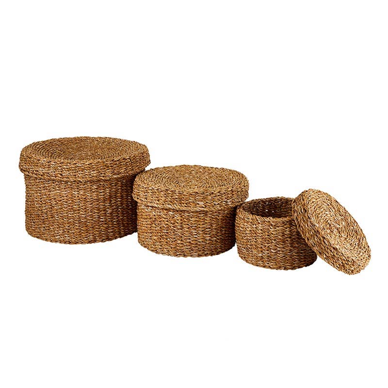 Round Box With Lid Basket