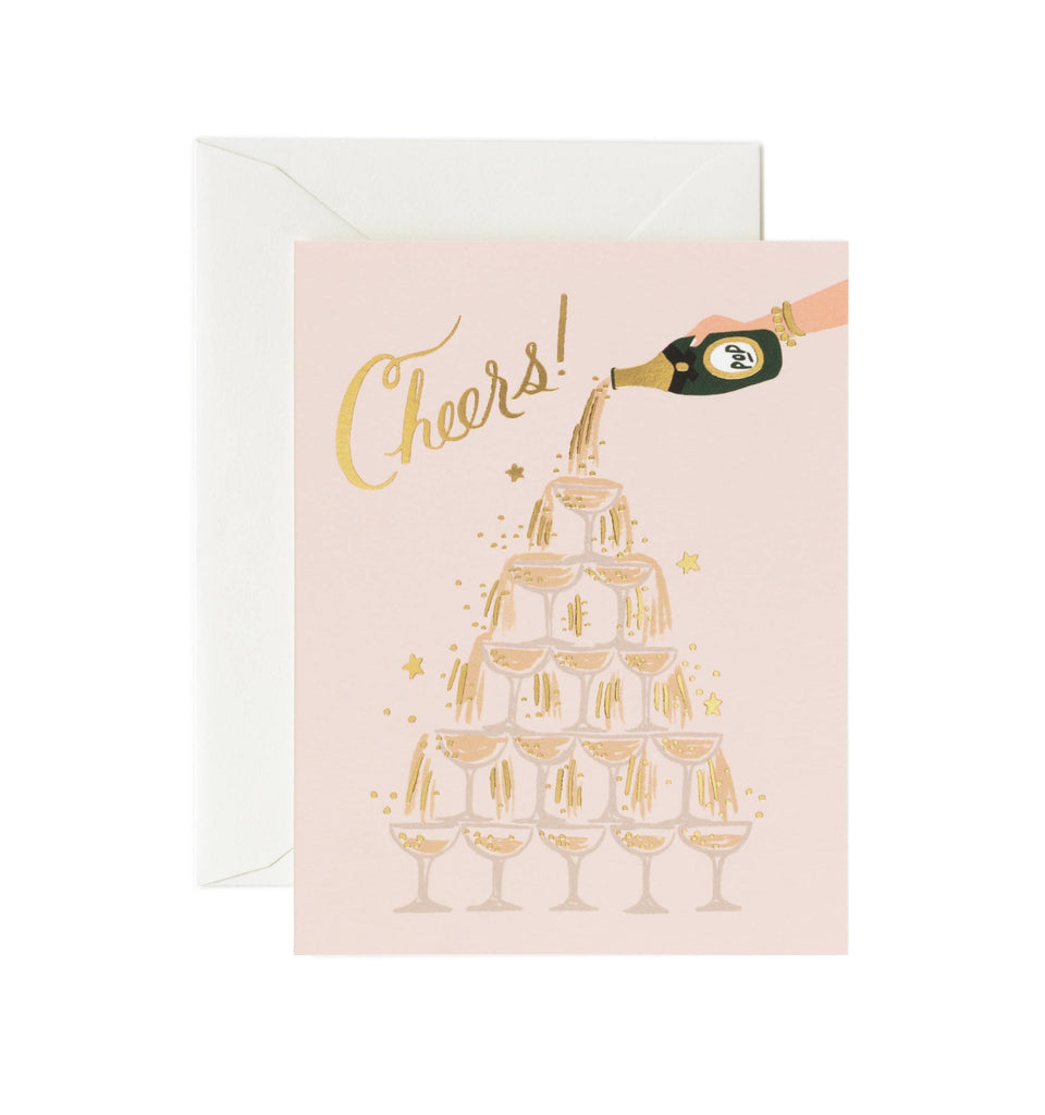 Champagne Tower Cheers Card