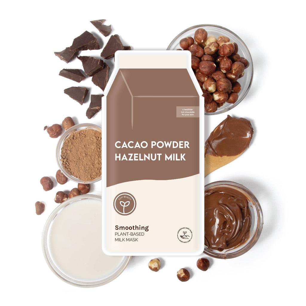 Cacao Powder Hazelnut Milk Smoothing Plant-Based Milk Mask: Regular