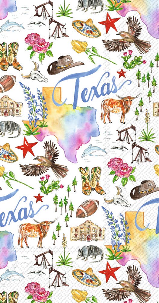 Paper Guest Towels 16 count Texas TX State Collection