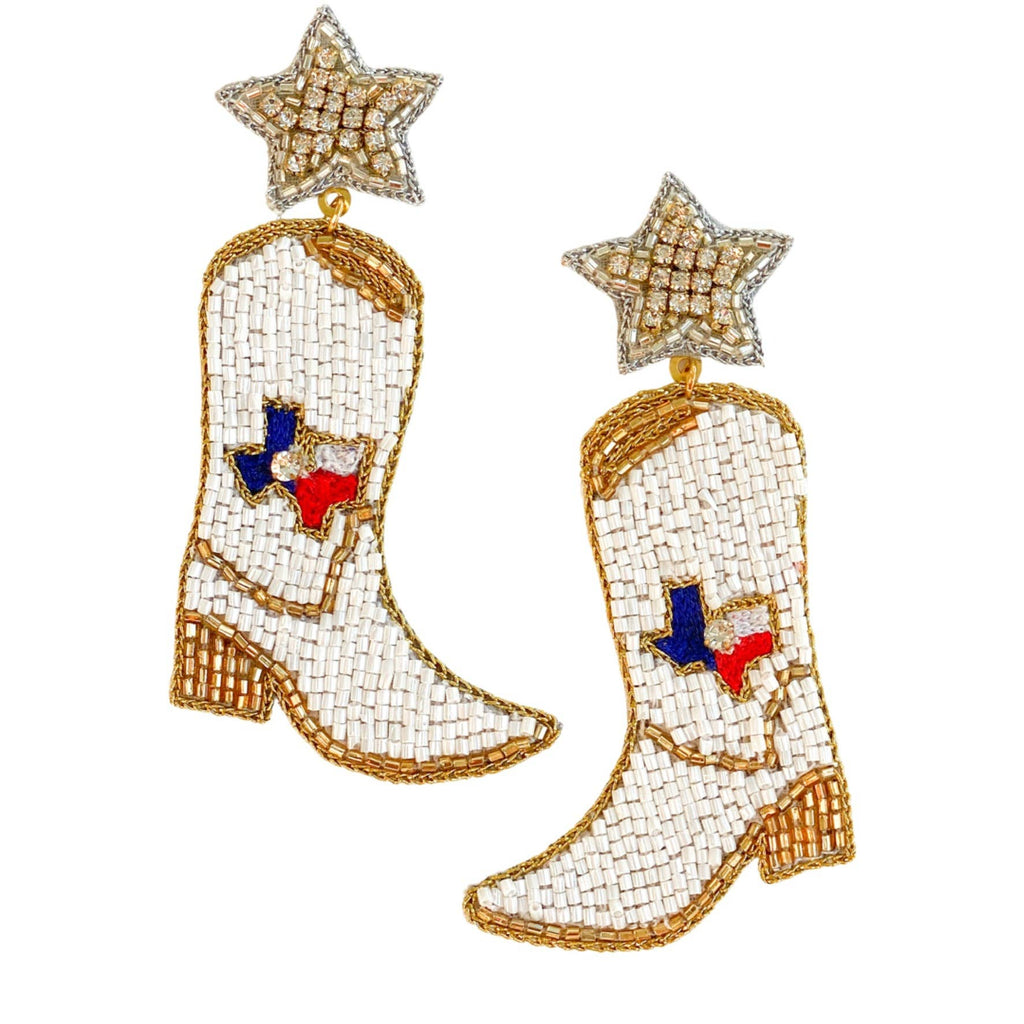 Deep in the Heart of Texas Cowboy Boot Earrings
