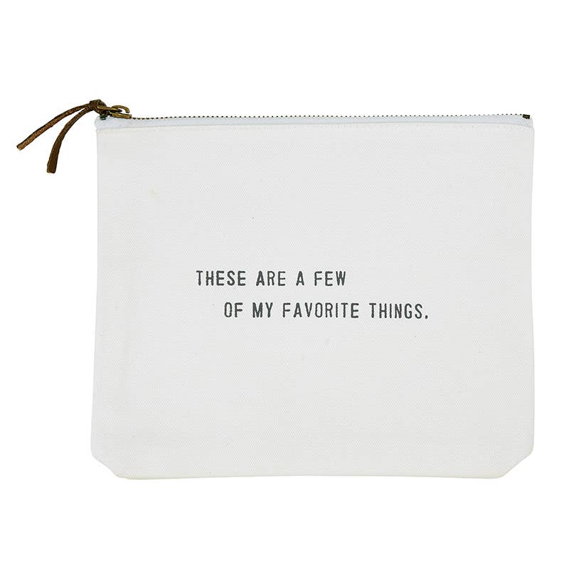Fav Things Canvas Zip Pouch
