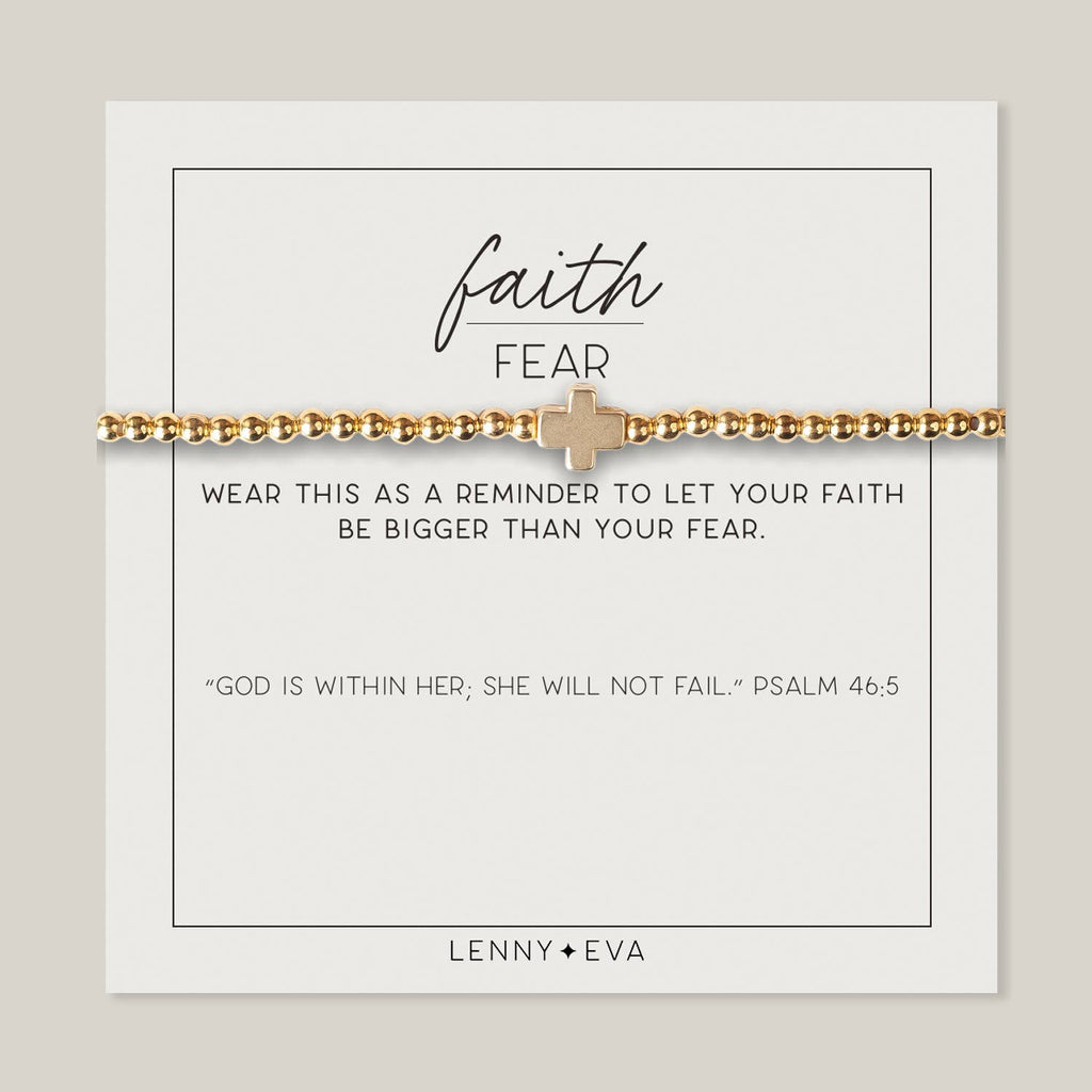 Faith Over Fear Bracelet-Gold/Silver