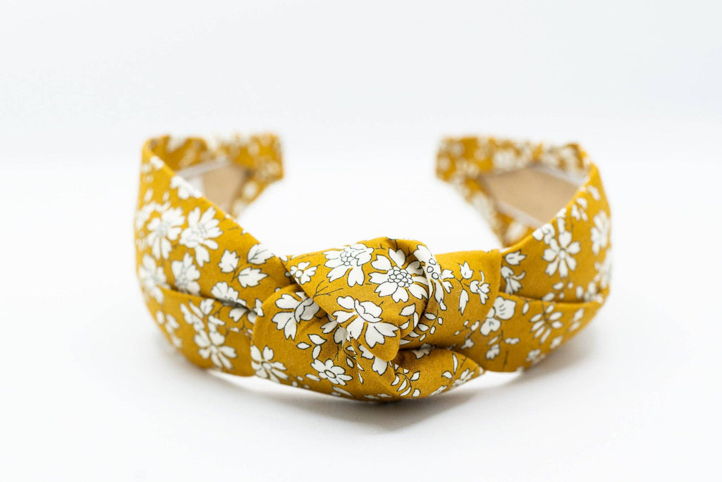 Knotted Headband Women | Liberty Fabric | Mustard | Floral