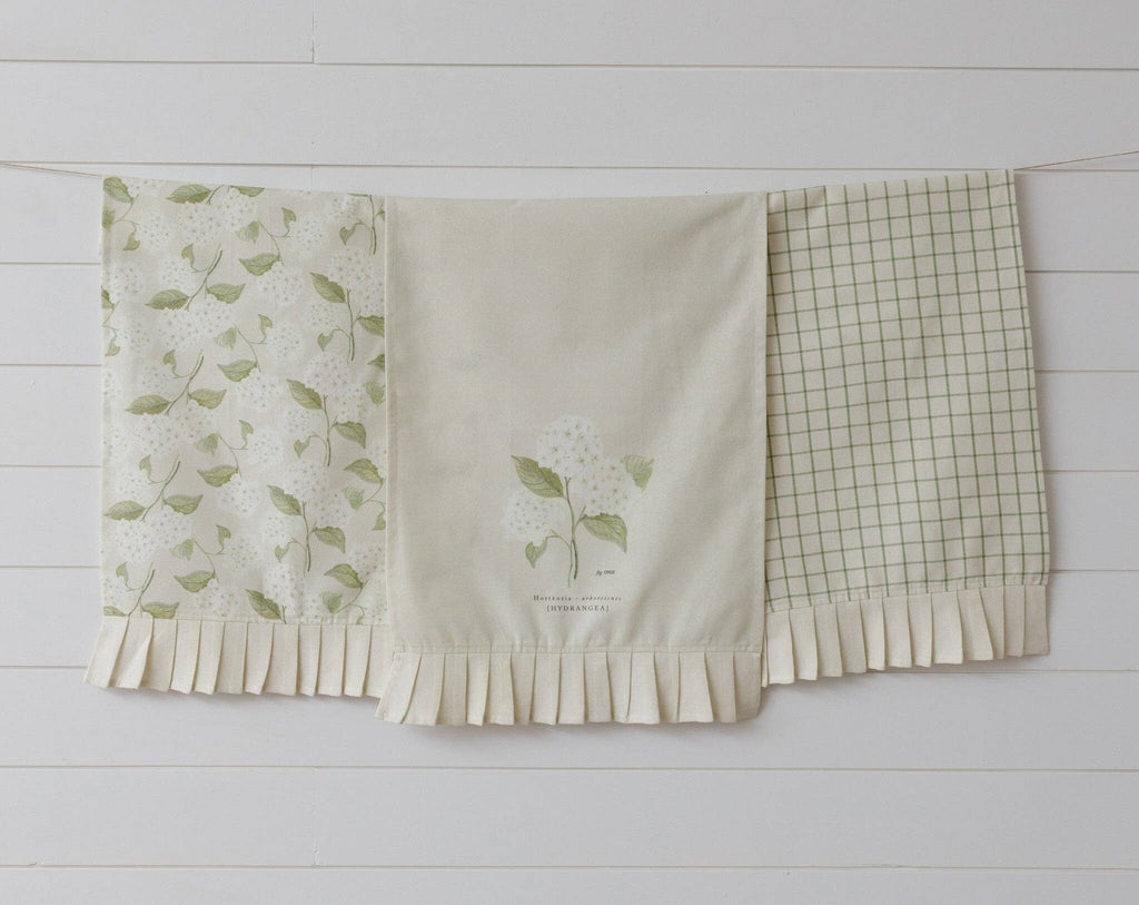 Tea Towels - White Hydrangea