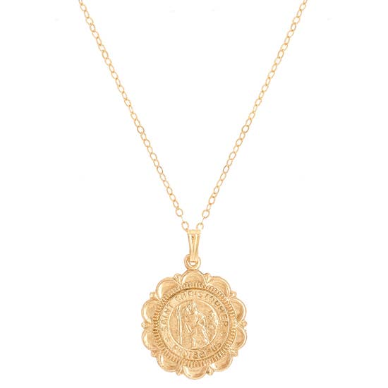 Pendant Necklace - Saint Christopher (Gold Filled)