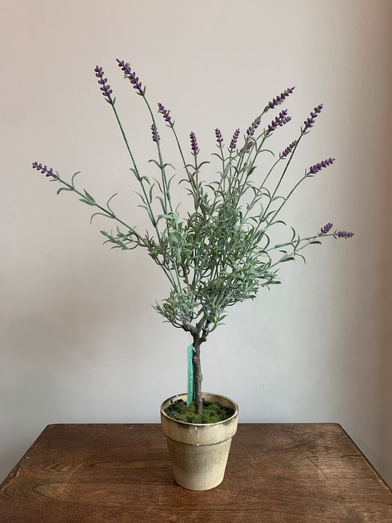Faux Lavender Tree in pot 4"